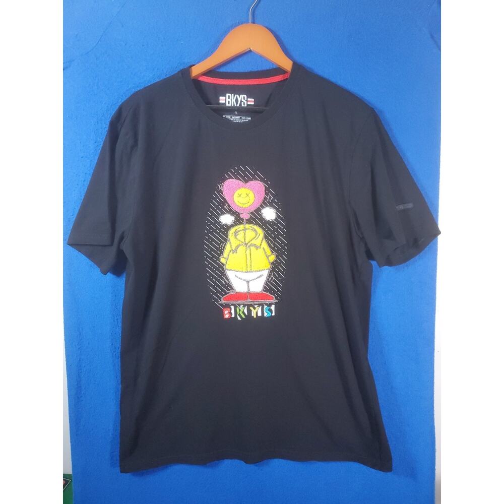 BKYS Black Keys Graphic Tee Mens L Heart Balloon Raincoat Fuzzy Man Streetwear - Picture 12 of 13